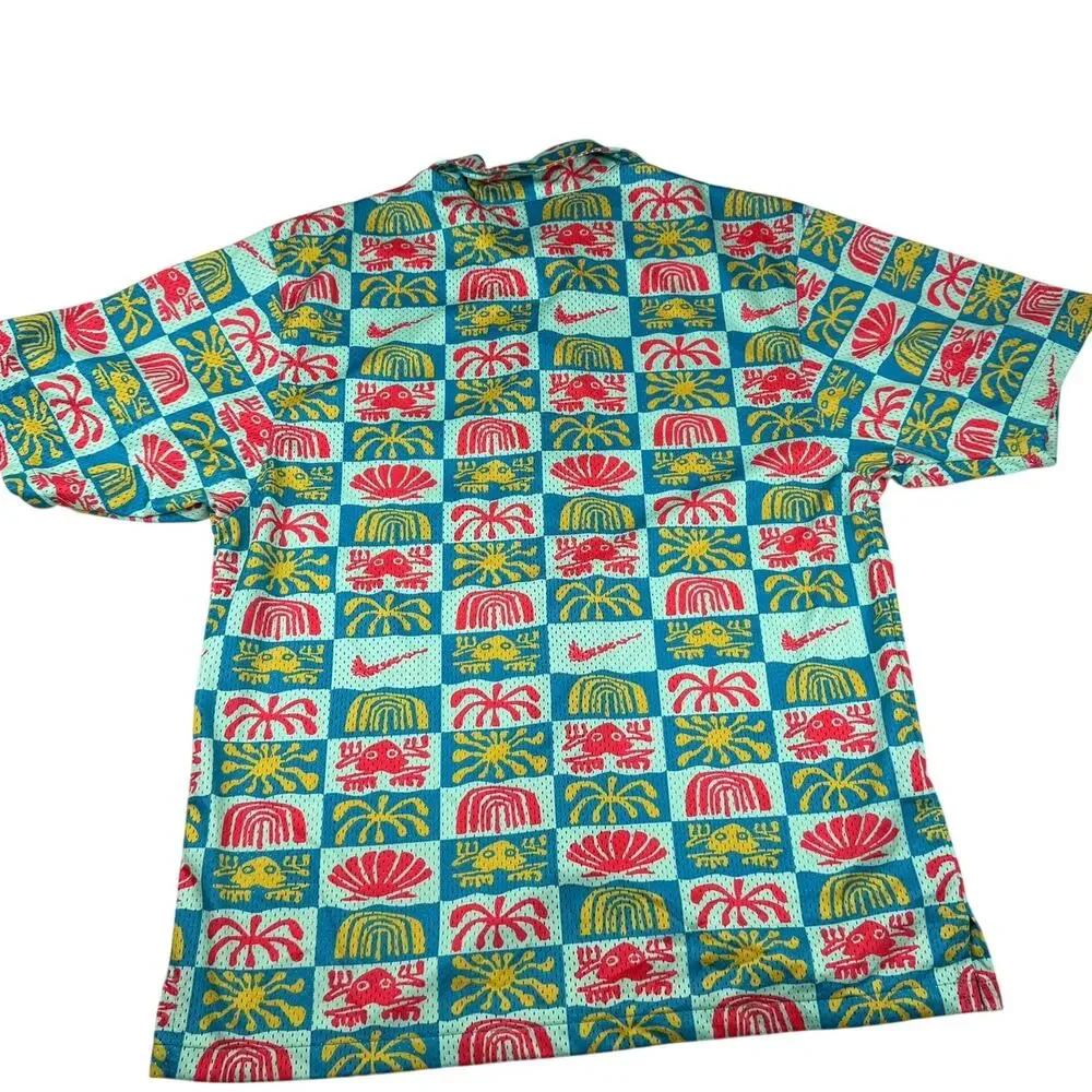 Nike Dri-FIT Hawaiian Resort Camp Button Up Shirt Size M